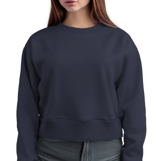 Smart Wear Navy Blue Sweatshirt (Women)