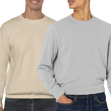 Pack of 2 Sweatshirts - Men (Skin + Heather Grey)