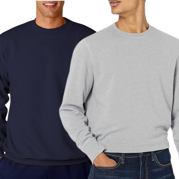 Pack of 2 Sweatshirts - Men (Heather Grey + Navy)